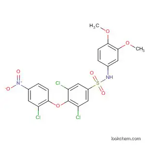 Molecular Structure of 823781-37-9 (Benzenesulfonamide,
3,5-dichloro-4-(2-chloro-4-nitrophenoxy)-N-(3,4-dimethoxyphenyl)-)