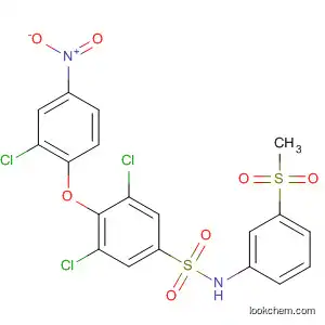 Molecular Structure of 823781-40-4 (Benzenesulfonamide,
3,5-dichloro-4-(2-chloro-4-nitrophenoxy)-N-[3-(methylsulfonyl)phenyl]-)