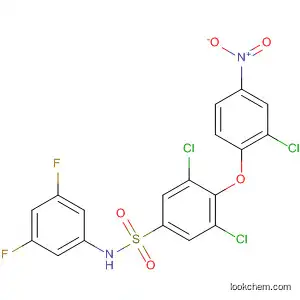 Molecular Structure of 823781-44-8 (Benzenesulfonamide,
3,5-dichloro-4-(2-chloro-4-nitrophenoxy)-N-(3,5-difluorophenyl)-)
