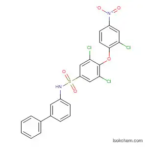 Molecular Structure of 823781-46-0 (Benzenesulfonamide,
N-[1,1'-biphenyl]-3-yl-3,5-dichloro-4-(2-chloro-4-nitrophenoxy)-)