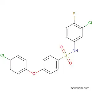 Molecular Structure of 823781-62-0 (Benzenesulfonamide, N-(3-chloro-4-fluorophenyl)-4-(4-chlorophenoxy)-)