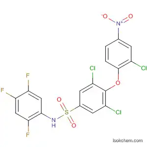 Molecular Structure of 823781-66-4 (Benzenesulfonamide,
3,5-dichloro-4-(2-chloro-4-nitrophenoxy)-N-(2,4,5-trifluorophenyl)-)