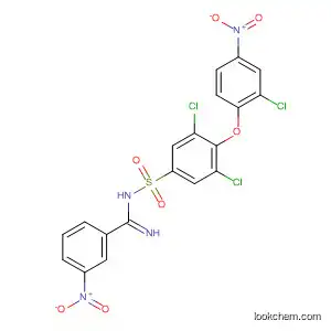 Molecular Structure of 823781-77-7 (Benzenecarboximidamide,
N-[[3,5-dichloro-4-(2-chloro-4-nitrophenoxy)phenyl]sulfonyl]-3-nitro-)