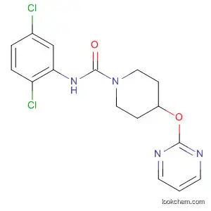 Molecular Structure of 823782-73-6 (1-Piperidinecarboxamide, N-(2,5-dichlorophenyl)-4-(2-pyrimidinyloxy)-)