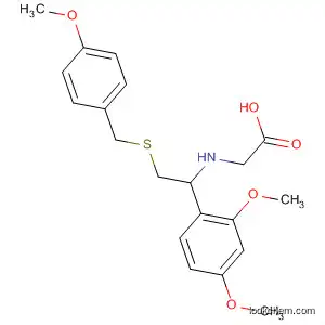 Molecular Structure of 823829-29-4 (Glycine,
N-[1-(2,4-dimethoxyphenyl)-2-[[(4-methoxyphenyl)methyl]thio]ethyl]-)