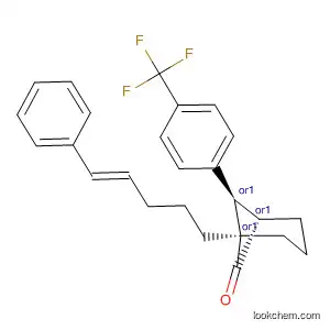 Molecular Structure of 824431-68-7 (Bicyclo[3.1.1]heptan-6-one,
1-[(4E)-5-phenyl-4-pentenyl]-7-[4-(trifluoromethyl)phenyl]-,
(1R,5S,7R)-rel-)
