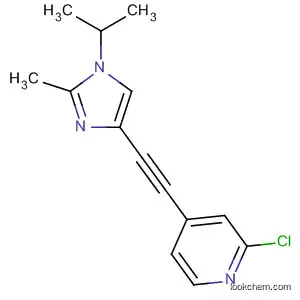 Molecular Structure of 824431-86-9 (Pyridine,
2-chloro-4-[[2-methyl-1-(1-methylethyl)-1H-imidazol-4-yl]ethynyl]-)