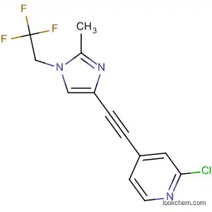 Molecular Structure of 824431-96-1 (Pyridine,
2-chloro-4-[[2-methyl-1-(2,2,2-trifluoroethyl)-1H-imidazol-4-yl]ethynyl]-)