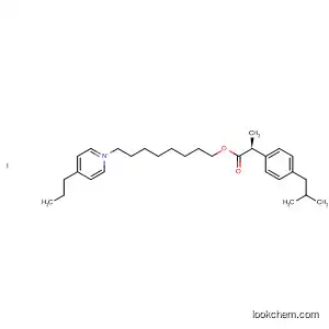 Molecular Structure of 824432-28-2 (Pyridinium,
1-[8-[(2S)-2-[4-(2-methylpropyl)phenyl]-1-oxopropoxy]octyl]-4-propyl-,
iodide)