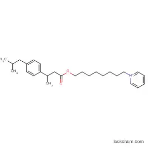 Molecular Structure of 824432-36-2 (Pyridinium, 1-[8-[3-[4-(2-methylpropyl)phenyl]-1-oxobutoxy]octyl]-)