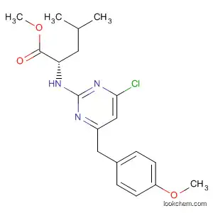 Molecular Structure of 825647-55-0 (L-Leucine, N-[4-chloro-6-[(4-methoxyphenyl)methyl]-2-pyrimidinyl]-,
methyl ester)