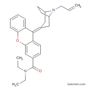 Molecular Structure of 825649-32-9 (9H-Xanthene-3-carboxamide,
N,N-diethyl-9-[8-(2-propenyl)-8-azabicyclo[3.2.1]oct-3-ylidene]-)