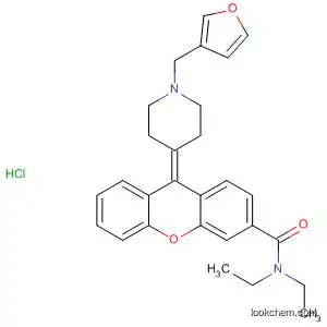 Molecular Structure of 825649-39-6 (9H-Xanthene-3-carboxamide,
N,N-diethyl-9-[1-(3-furanylmethyl)-4-piperidinylidene]-,
monohydrochloride)
