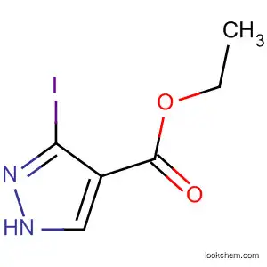 Molecular Structure of 827316-43-8 (3-Iodo-1H-pyrazole-4-carboxylic acid ethyl ester)