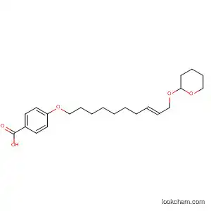 Molecular Structure of 827321-94-8 (Benzoic acid,
4-[[(8E)-10-[(tetrahydro-2H-pyran-2-yl)oxy]-8-decenyl]oxy]-)