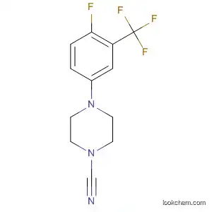 Molecular Structure of 827322-79-2 (Piperazine, 1-cyano-4-[4-fluoro-3-(trifluoromethyl)phenyl]-)