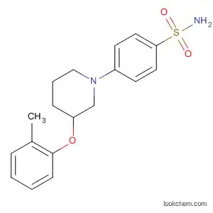 Molecular Structure of 827322-92-9 (Benzenesulfonamide, 4-[3-(2-methylphenoxy)-1-piperidinyl]-)