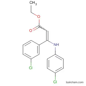 Molecular Structure of 828264-21-7 (2-Propenoic acid, 3-(3-chlorophenyl)-3-[(4-chlorophenyl)amino]-, ethyl
ester)