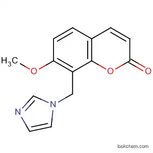 Molecular Structure of 828265-63-0 (2H-1-Benzopyran-2-one, 8-(1H-imidazol-1-ylmethyl)-7-methoxy-)