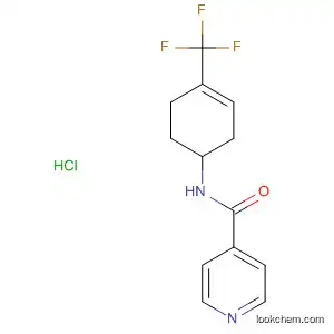 Molecular Structure of 828266-04-2 (4-Pyridinecarboxamide,
1,2,3,6-tetrahydro-N-[4-(trifluoromethyl)phenyl]-, monohydrochloride)