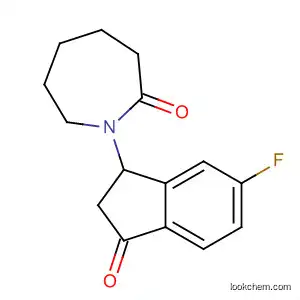 Molecular Structure of 828267-62-5 (2H-Azepin-2-one,
1-(6-fluoro-2,3-dihydro-3-oxo-1H-inden-1-yl)hexahydro-)