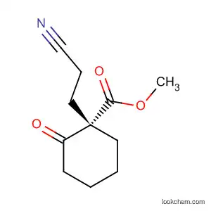 Molecular Structure of 828934-21-0 (Cyclohexanecarboxylic acid, 1-(2-cyanoethyl)-2-oxo-, methyl ester,
(1S)-)