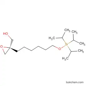 Molecular Structure of 828934-50-5 (Oxiranemethanol, 2-[6-[[tris(1-methylethyl)silyl]oxy]hexyl]-, (2R)-)