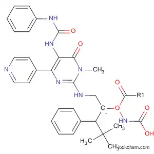 Molecular Structure of 831231-72-2 (Carbamic acid,
[(1S)-1-[[[1,6-dihydro-1-methyl-6-oxo-5-[[(phenylamino)carbonyl]amino]-
4-(4-pyridinyl)-2-pyrimidinyl]amino]methyl]-2-phenylethyl]-,
1,1-dimethylethyl ester)