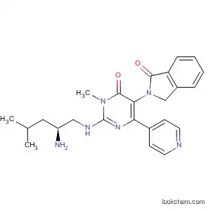 Molecular Structure of 831231-91-5 (1H-Isoindol-1-one,
2-[2-[[(2S)-2-amino-4-methylpentyl]amino]-1,6-dihydro-1-methyl-6-oxo-4
-(4-pyridinyl)-5-pyrimidinyl]-2,3-dihydro-)