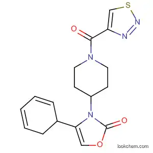 Molecular Structure of 831238-77-8 (Piperidine,
4-[4-(2,4-cyclohexadien-1-yl)-2-oxo-3(2H)-oxazolyl]-1-(1,2,3-thiadiazol-
4-ylcarbonyl)-)