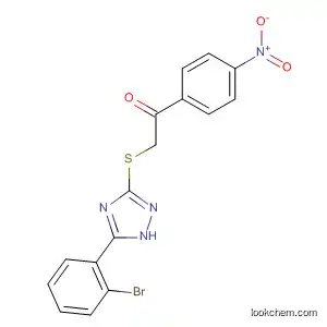 Molecular Structure of 832150-85-3 (Ethanone,
2-[[5-(2-bromophenyl)-1H-1,2,4-triazol-3-yl]thio]-1-(4-nitrophenyl)-)