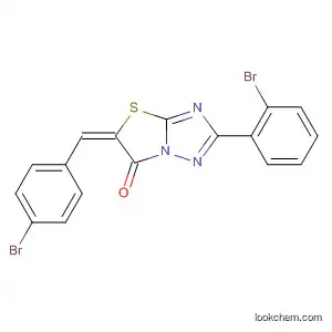 Molecular Structure of 832151-07-2 (Thiazolo[3,2-b][1,2,4]triazol-6(5H)-one,
2-(2-bromophenyl)-5-[(4-bromophenyl)methylene]-, (5E)-)