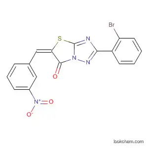 Molecular Structure of 832151-11-8 (Thiazolo[3,2-b][1,2,4]triazol-6(5H)-one,
2-(2-bromophenyl)-5-[(3-nitrophenyl)methylene]-, (5E)-)