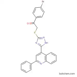 Molecular Structure of 832151-19-6 (Ethanone,
1-(4-bromophenyl)-2-[[5-(2-phenyl-4-quinolinyl)-1H-1,2,4-triazol-3-yl]thio
]-)