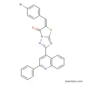 Molecular Structure of 832151-37-8 (Thiazolo[3,2-b][1,2,4]triazol-6(5H)-one,
5-[(4-bromophenyl)methylene]-2-(2-phenyl-4-quinolinyl)-, (5E)-)