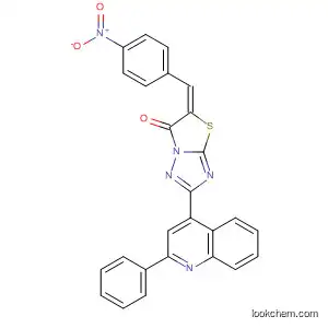 Molecular Structure of 832151-41-4 (Thiazolo[3,2-b][1,2,4]triazol-6(5H)-one,
5-[(4-nitrophenyl)methylene]-2-(2-phenyl-4-quinolinyl)-, (5E)-)