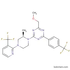 Molecular Structure of 833463-08-4 (1,3,5-Triazine,
2-(methoxymethyl)-4-[(2R)-2-methyl-4-[3-(trifluoromethyl)-2-pyridinyl]-1-
piperazinyl]-6-[4-(trifluoromethyl)phenyl]-)