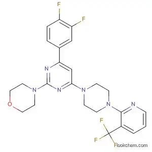 Molecular Structure of 833463-62-0 (Morpholine,
4-[4-(3,4-difluorophenyl)-6-[4-[3-(trifluoromethyl)-2-pyridinyl]-1-piperazin
yl]-2-pyrimidinyl]-)