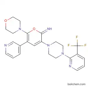 Molecular Structure of 833463-95-9 (Morpholine,
4-[4-(3-pyridinyl)-6-[4-[3-(trifluoromethyl)-2-pyridinyl]-1-piperazinyl]-2-pyr
imidinyl]-)