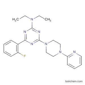 Molecular Structure of 833464-27-0 (1,3,5-Triazin-2-amine,
N,N-diethyl-4-(2-fluorophenyl)-6-[4-(2-pyridinyl)-1-piperazinyl]-)