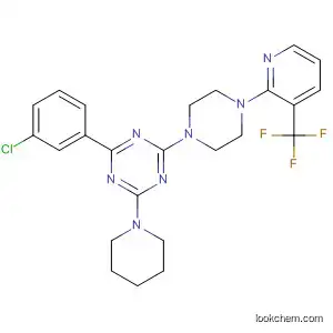 Molecular Structure of 833464-35-0 (1,3,5-Triazine,
2-(3-chlorophenyl)-4-(1-piperidinyl)-6-[4-[3-(trifluoromethyl)-2-pyridinyl]-
1-piperazinyl]-)