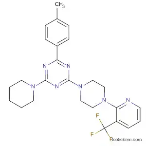 Molecular Structure of 833464-56-5 (1,3,5-Triazine,
2-(4-methylphenyl)-4-(1-piperidinyl)-6-[4-[3-(trifluoromethyl)-2-pyridinyl]-
1-piperazinyl]-)