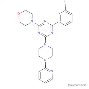 Molecular Structure of 833464-76-9 (1,3,5-Triazine,
2-(3-fluorophenyl)-4-(4-morpholinyl)-6-[4-(2-pyridinyl)-1-piperazinyl]-)