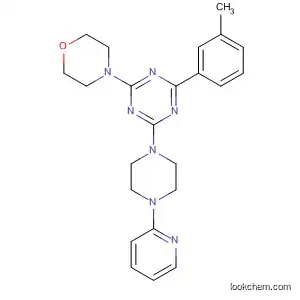 Molecular Structure of 833464-81-6 (1,3,5-Triazine,
2-(3-methylphenyl)-4-(4-morpholinyl)-6-[4-(2-pyridinyl)-1-piperazinyl]-)