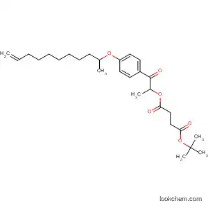 Butanedioic acid, 1,1-dimethylethyl
1-methyl-2-oxo-2-[4-(10-undecenyloxy)phenyl]ethyl ester