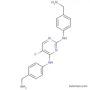 Molecular Structure of 844434-91-9 (2,4-Pyrimidinediamine, N,N'-bis[4-(aminomethyl)phenyl]-5-fluoro-)