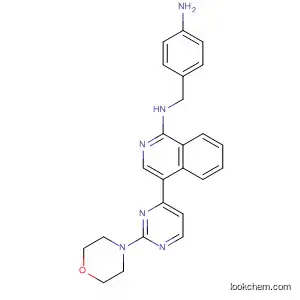 Molecular Structure of 848839-81-6 (1-Isoquinolinamine,
N-[(4-aminophenyl)methyl]-4-[2-(4-morpholinyl)-4-pyrimidinyl]-)