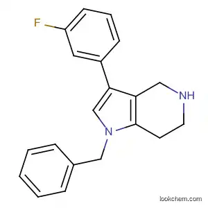 Molecular Structure of 851373-39-2 (1H-Pyrrolo[3,2-c]pyridine,
3-(3-fluorophenyl)-4,5,6,7-tetrahydro-1-(phenylmethyl)-)