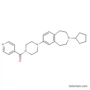 Molecular Structure of 865108-70-9 (Piperazine,
1-(3-cyclopentyl-2,3,4,5-tetrahydro-1H-3-benzazepin-7-yl)-4-(4-pyridinyl
carbonyl)-)
