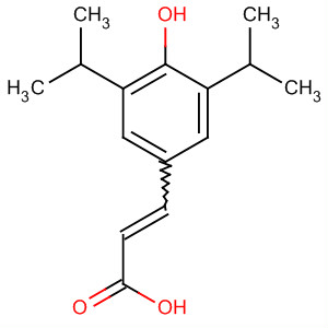 Molecular Structure of 106392-42-1 (2-Propenoic acid, 3-[4-hydroxy-3,5-bis(1-methylethyl)phenyl]-)